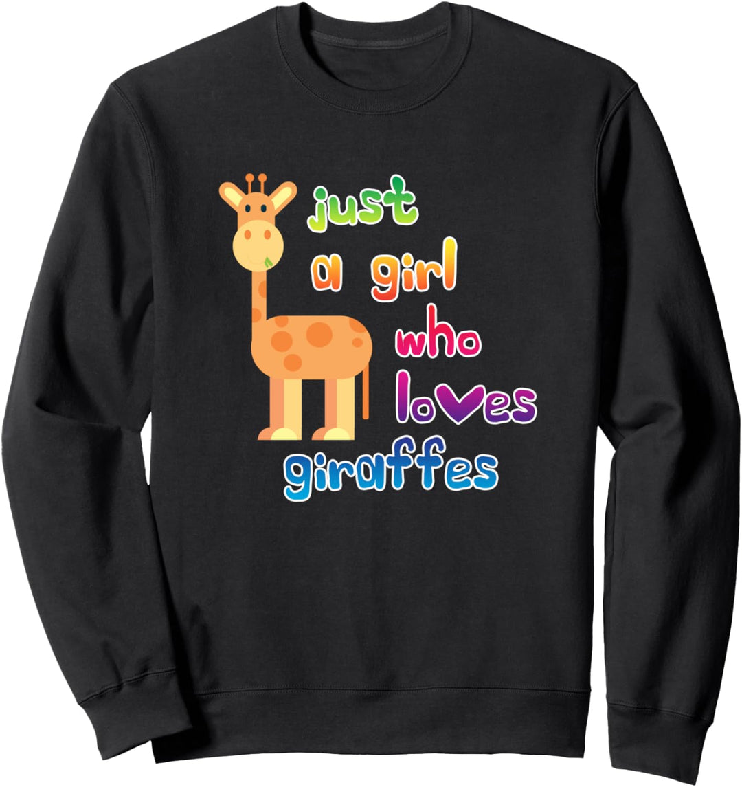 Just A Girl Who Loves Giraffes Kids Boys Girls Cute Giraffe Sweatshirt