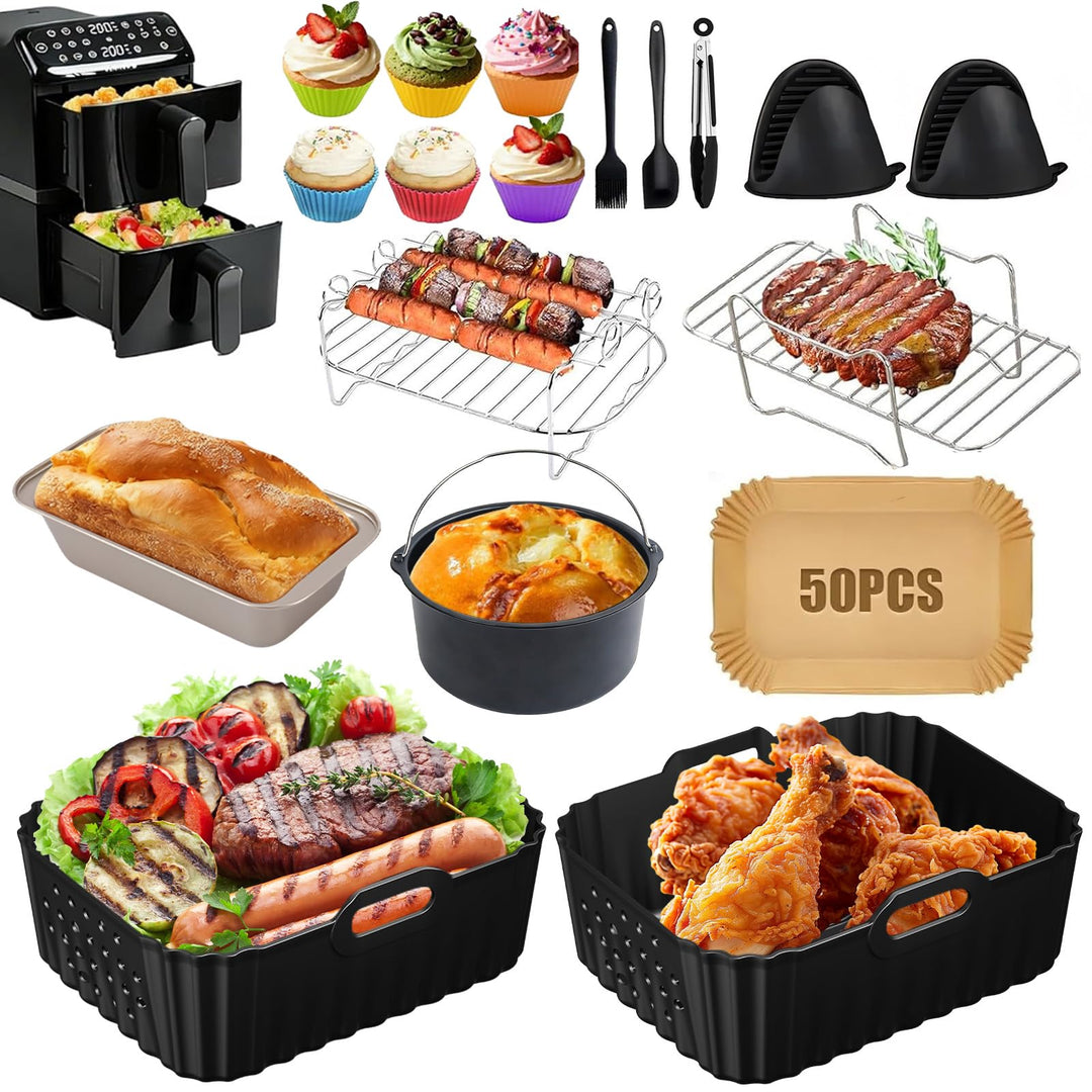 Heissluftfritteuse Zubehör für Philips Airfryer 4000 Series Stacked Dual Basket 10L, BPA-frei Airfry