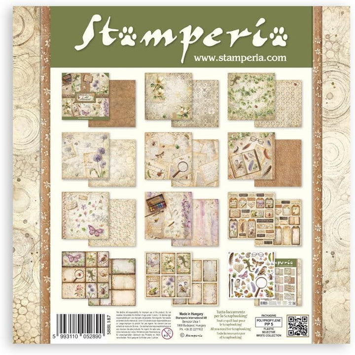 Stamperia - Scrapbook Paper Pad for Scrapbooks, Albums, Cards, Bullet Journals and More, Acid Free,