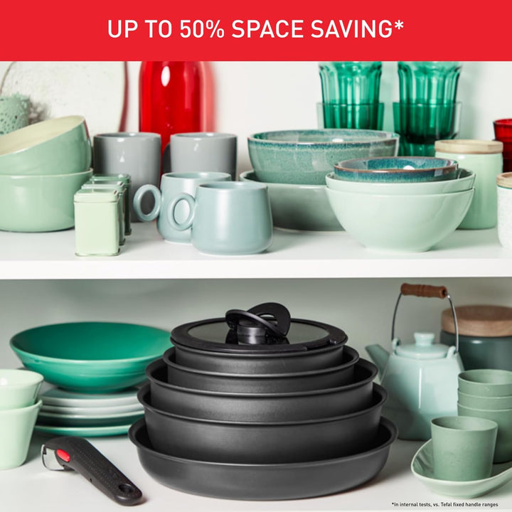 Tefal Ingenio L7619402 Kochgeschirr, 20p, Pfannen, Töpfe, Induktion, widerstandsfähige Antihaftbesch