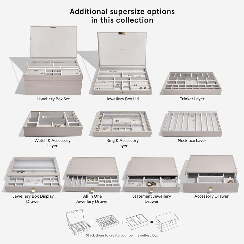 Stackers Taupe Schmuckschatulle Übergross Kleinteilfach, Taupe