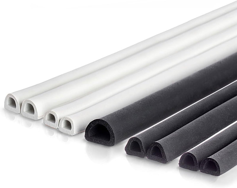 STEIGNER Türdichtung SCHLAUCHDICHTUNG Türgummi 15m 8mm STD03 SCHWARZ - Gummidichtung Profildichtung