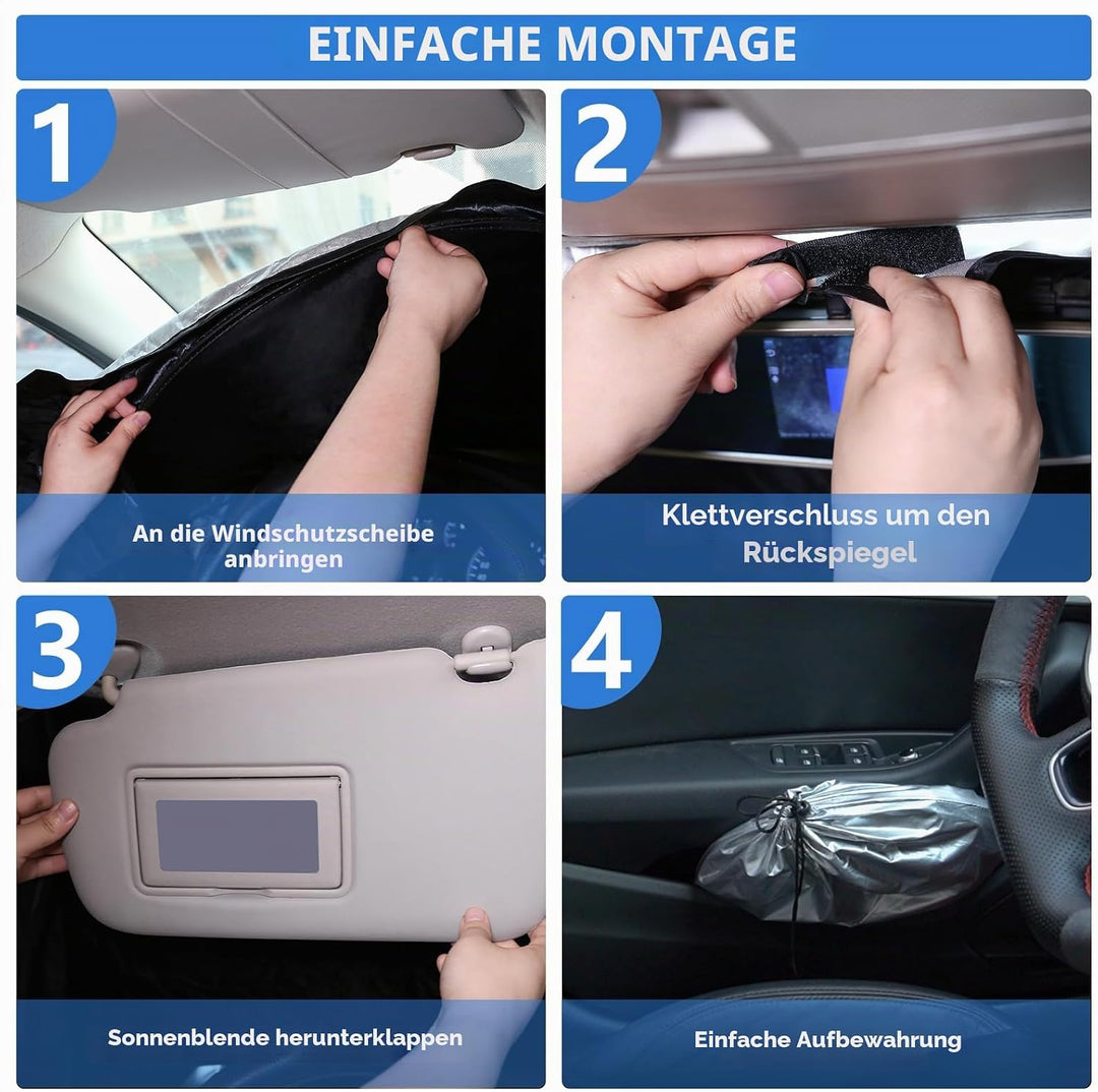 ZATOOTO Sonnenschutz Auto Frontscheibe für Tesla Model Y Model 3,Faltbar | Windschutzscheibe Sonnens