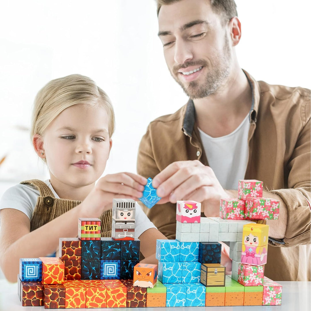 Magnetische Bausteine Kinder,Magnetbausteine Spielzeug,Magnetische Blöcke Spiel Set,Kleinkindspielze