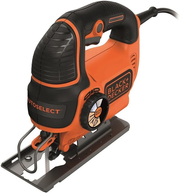 Black & Decker Autoselect Stichsäge mit Klinge, orange, KS801SE 550 wattsW, 18 voltsV Metallsäge, Me