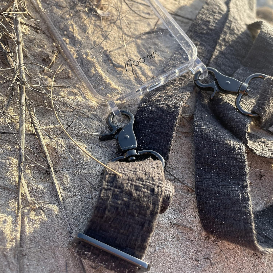 NOOMYA® Premium Fashion Handykette | Set Handyhülle iPhone 11 Pro MAX & Handyband Phantom Grey | Han