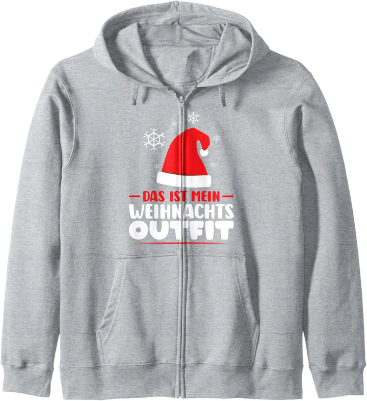 Weihnachten Nikolausmütze Weihnachtsbaum Kapuzenjacke