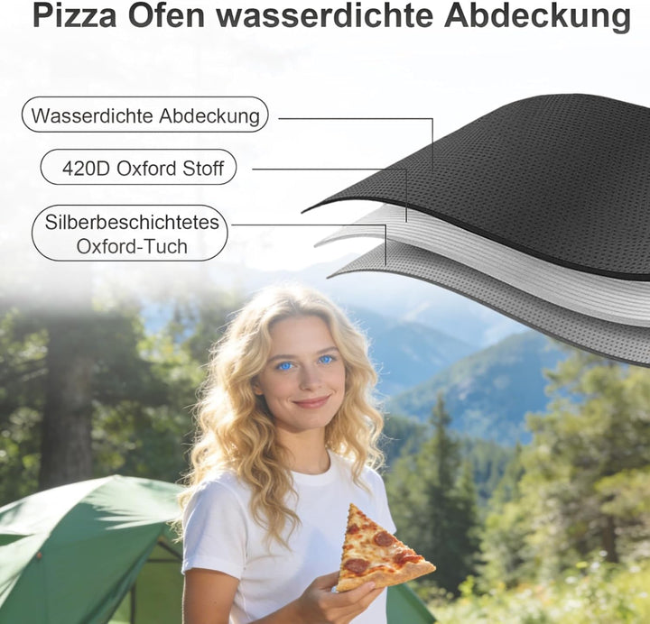 Pizzaofen Abdeckung für Cozze 90349 13 Zoll Gas Pizza Ofen, Schwarz