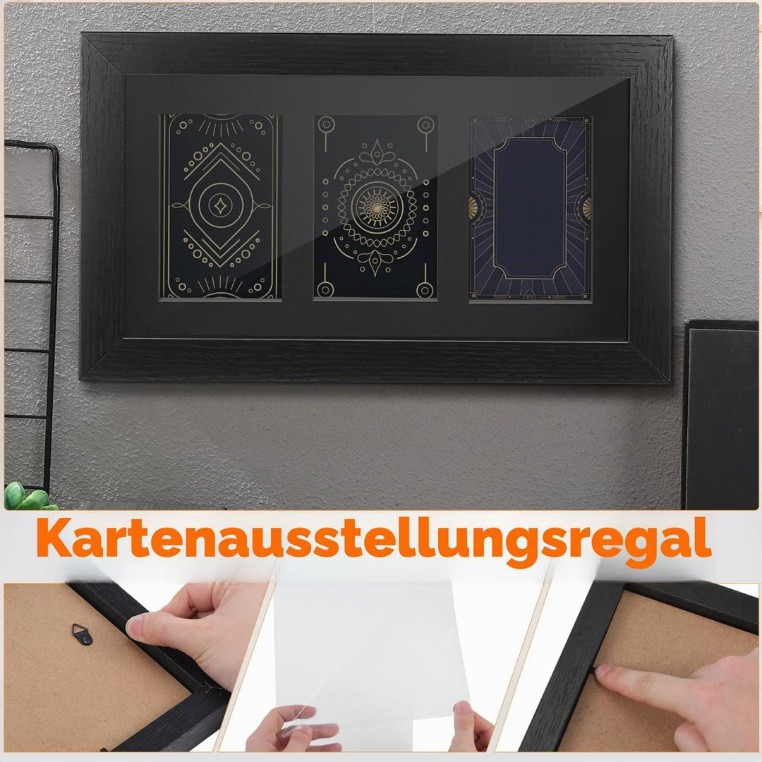 Didiseaon Sammelkarten Displayrahmen, Wandmontage oder Tischaufsteller Sammelkarten Rahmen aus Faser