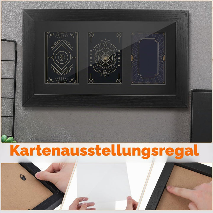 Didiseaon Sammelkarten Displayrahmen, Wandmontage oder Tischaufsteller Sammelkarten Rahmen aus Faser