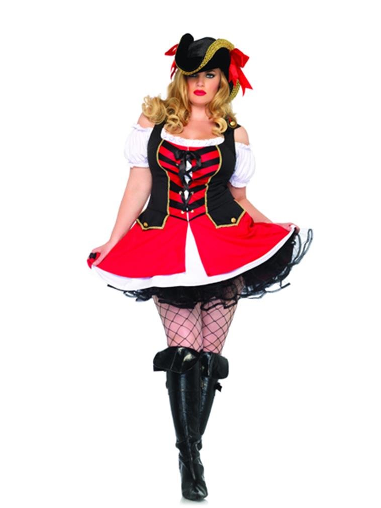 Leg Avenue Aye Aye Admiral Schwarz-Rot XL, 1 Stück