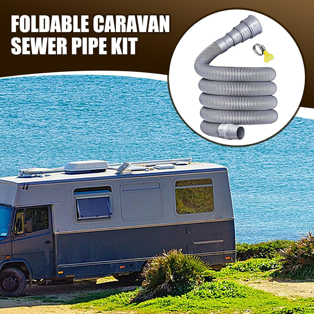 Caravans Abwasserrohr, 5 Meter Durchmesser 3-4,2 cm, PVE+PE -Abwasserschlauch, Abwasserschlauch-Set,