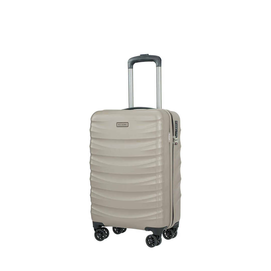 PUCCINI Polycarbonat Koffer Valencia Hartschalenkoffer Handgepäck Trolley Leicht Reisekoffer mit Zwi