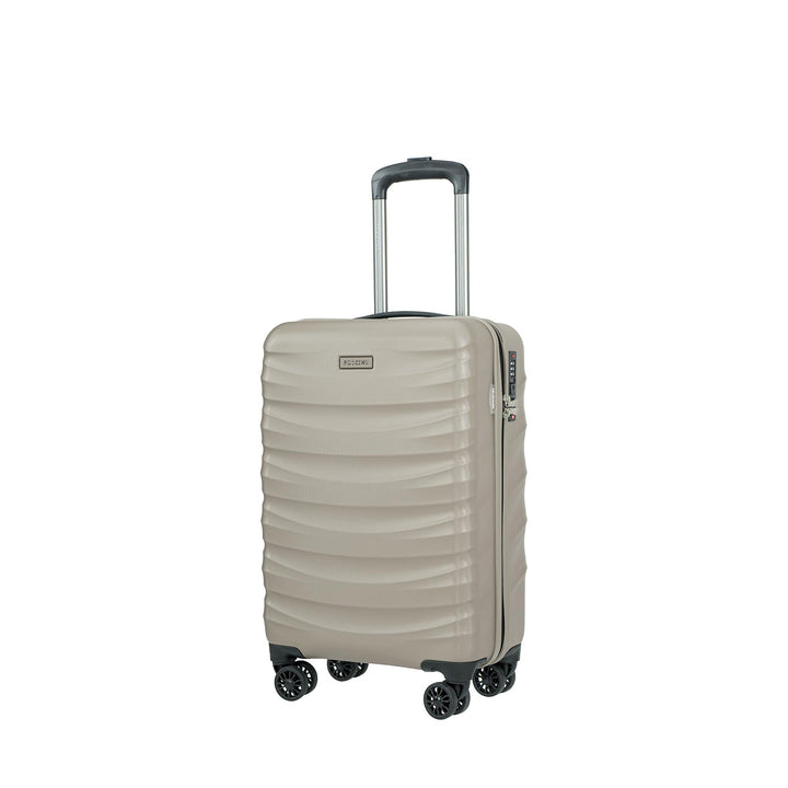 PUCCINI Polycarbonat Koffer Valencia Hartschalenkoffer Handgepäck Trolley Leicht Reisekoffer mit Zwi