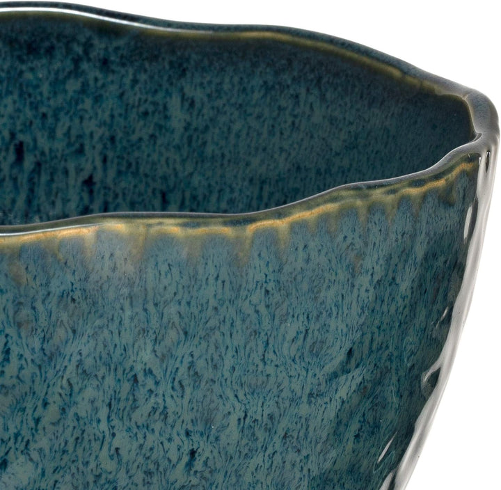 LEONARDO HOME 018545 MATERA 6er Set Schale, Keramik, blau Blau 15,3 cm, Blau 15,3 cm
