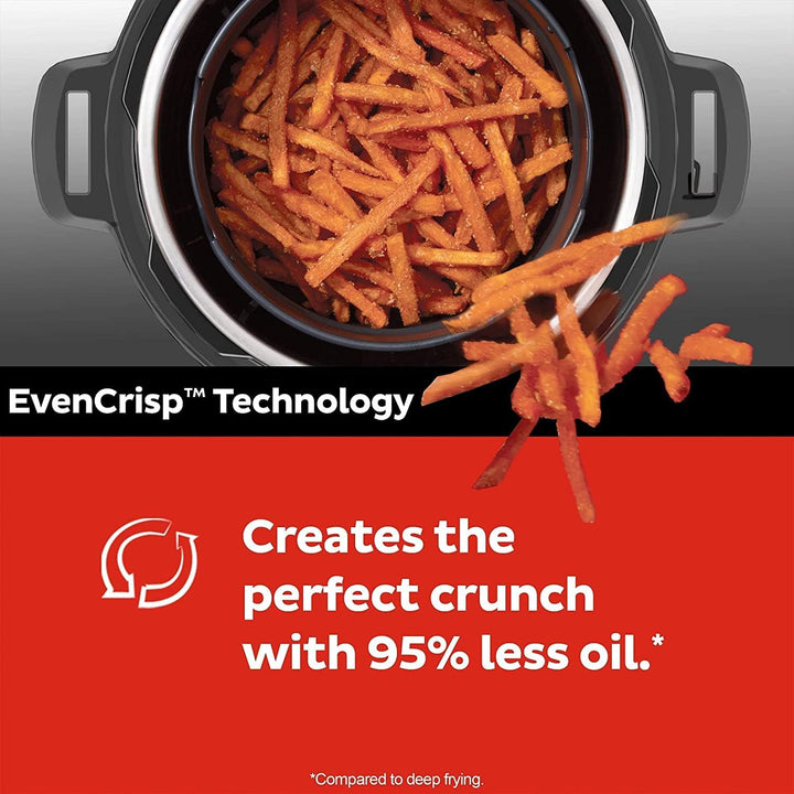 Instant Pot Duo Crisp + Heissluftfritteuse 11-in-1 Elektro-Multikocher 7,6 L - Schnellkochtopf, Luft