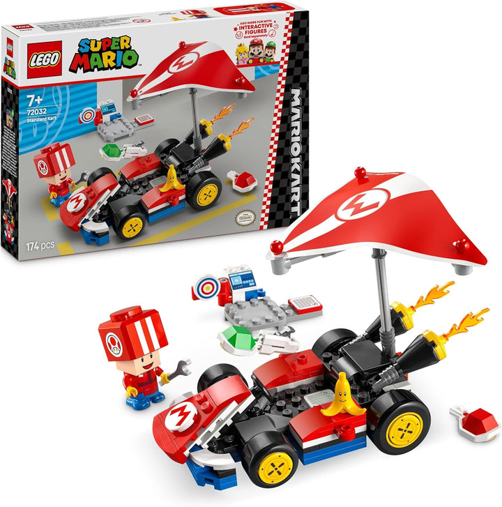 LEGO Super Mario: Mario Kart – Standard-Kart, Nintendo Sammlerstück, Geschenk für Kinder, lässt Jung