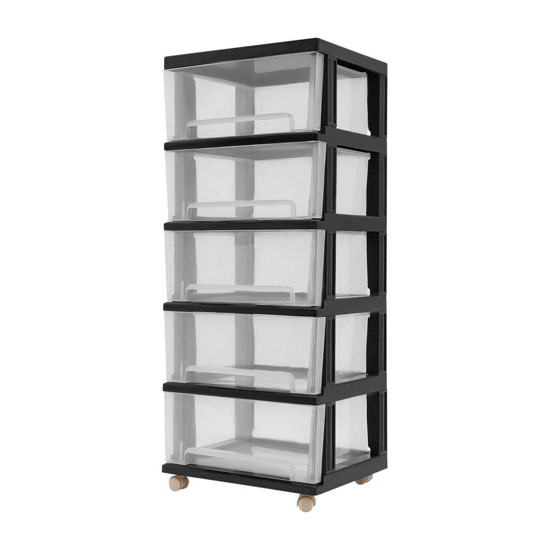 Weisser Schubladenschrank, Schubladenschrank 5 Schubladen, Büro Wohnzimmer Organisationstruhe, Kann