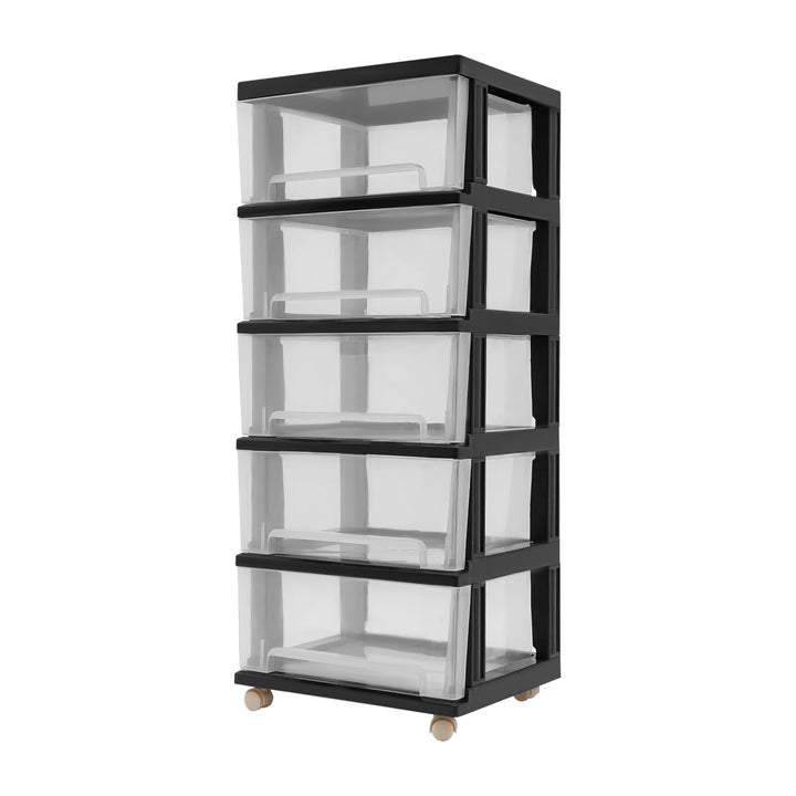 Weisser Schubladenschrank, Schubladenschrank 5 Schubladen, Büro Wohnzimmer Organisationstruhe, Kann