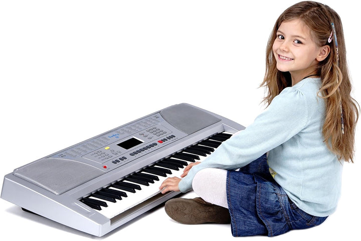 Funkey 61 Keyboard inkl. höhenverstellbarem Ständer, Sitzbank und Keyboard Basics Lehrbuch (61 Taste