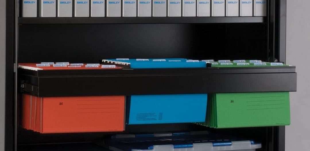 BISLEY Teleskophängerahmen für EuroTambour, Metall, 333 Schwarz, 36 x 110.5 x 12.1 cm