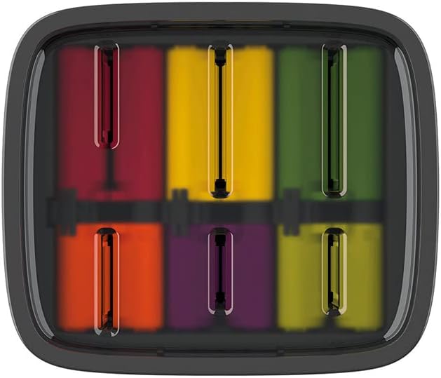 Joseph Joseph 10125 Lockblock Messerblock mit Kindersicherung inklusive 6 Messer, Edelstahl 14 x 14