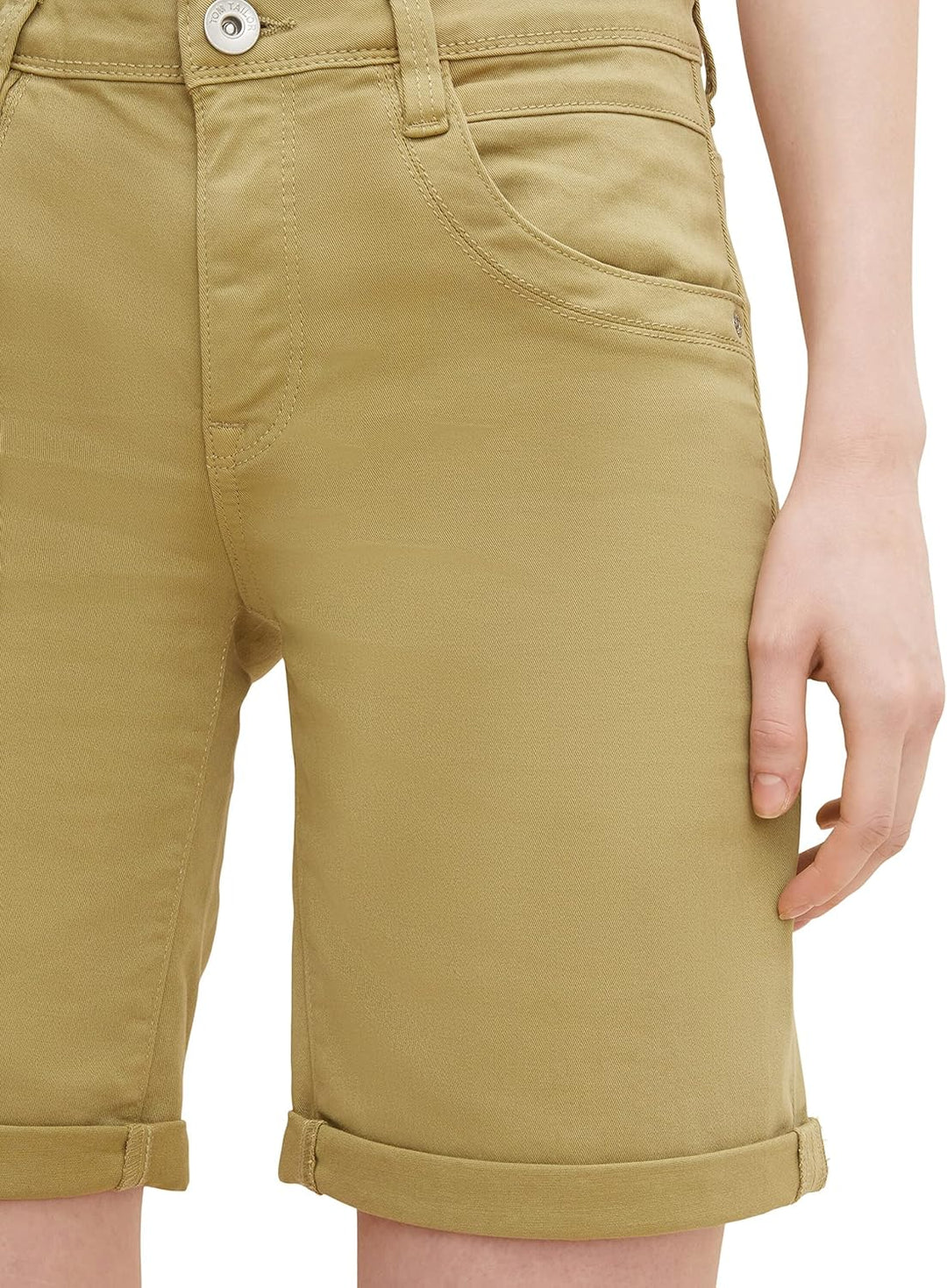 TOM TAILOR Damen Alexa Bermuda Shorts 36 28723 - Moderate Olive, 36 28723 - Moderate Olive