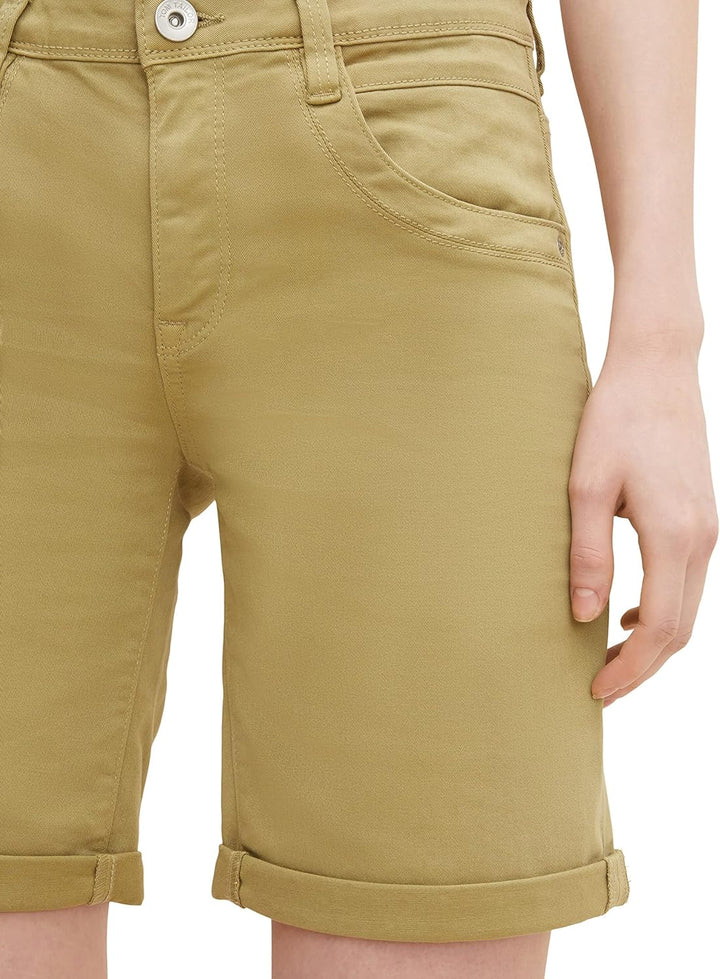 TOM TAILOR Damen Alexa Bermuda Shorts 36 28723 - Moderate Olive, 36 28723 - Moderate Olive