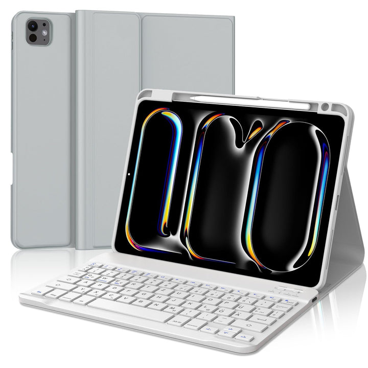 Für iPad Pro 11 M5/M4 (2025/2024) Hülle mit Tastatur QWERTZ | Hülle für iPad Pro 11" M5/M4 (2025/202