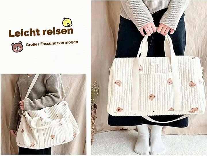DAHI Wickeltasche Schultertasche Leicht Gepolstert Baby Wickeltasche Grosse Multifunktionale Reiseta