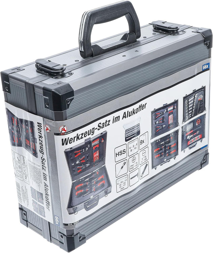 BGS Diy 6057 | Werkzeug-Satz im Alukoffer | mit 66 Werkzeugen mit Werkzeug, mit Werkzeug