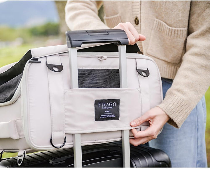 FikaGO 3-in-1 Reise-Tragetasche für Hunde und Katzen Truffle Plus – Rucksack, Schultertasche & Handg