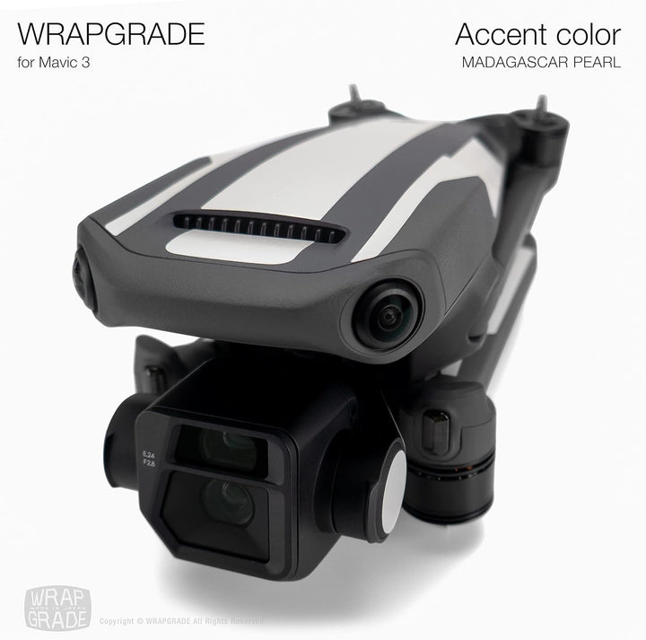 WRAPGRADE Skin Kompatibel mit DJI Mavic 3 Pro Accent Color (MADAGASCAR PEARL) Madagascar Pearl / Pro
