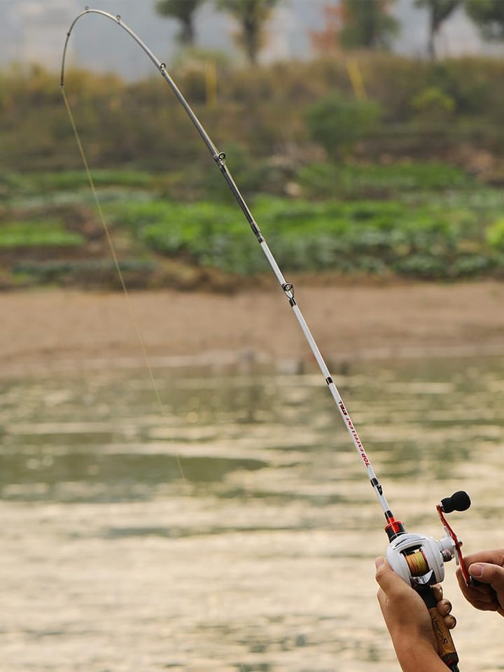 Sougayilang Casting Angelrute und Rollen-Kombi, 1.8m/2.1m MH Angelrute mit Baitcasting Rollen-Kombin