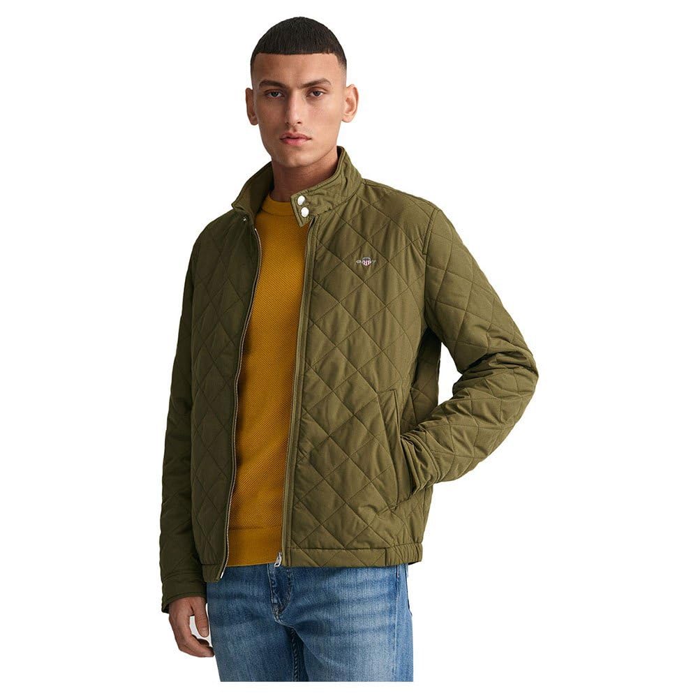 GANT Herren Quilted Windcheater Jacke S JUNIPER GREEN, S JUNIPER GREEN