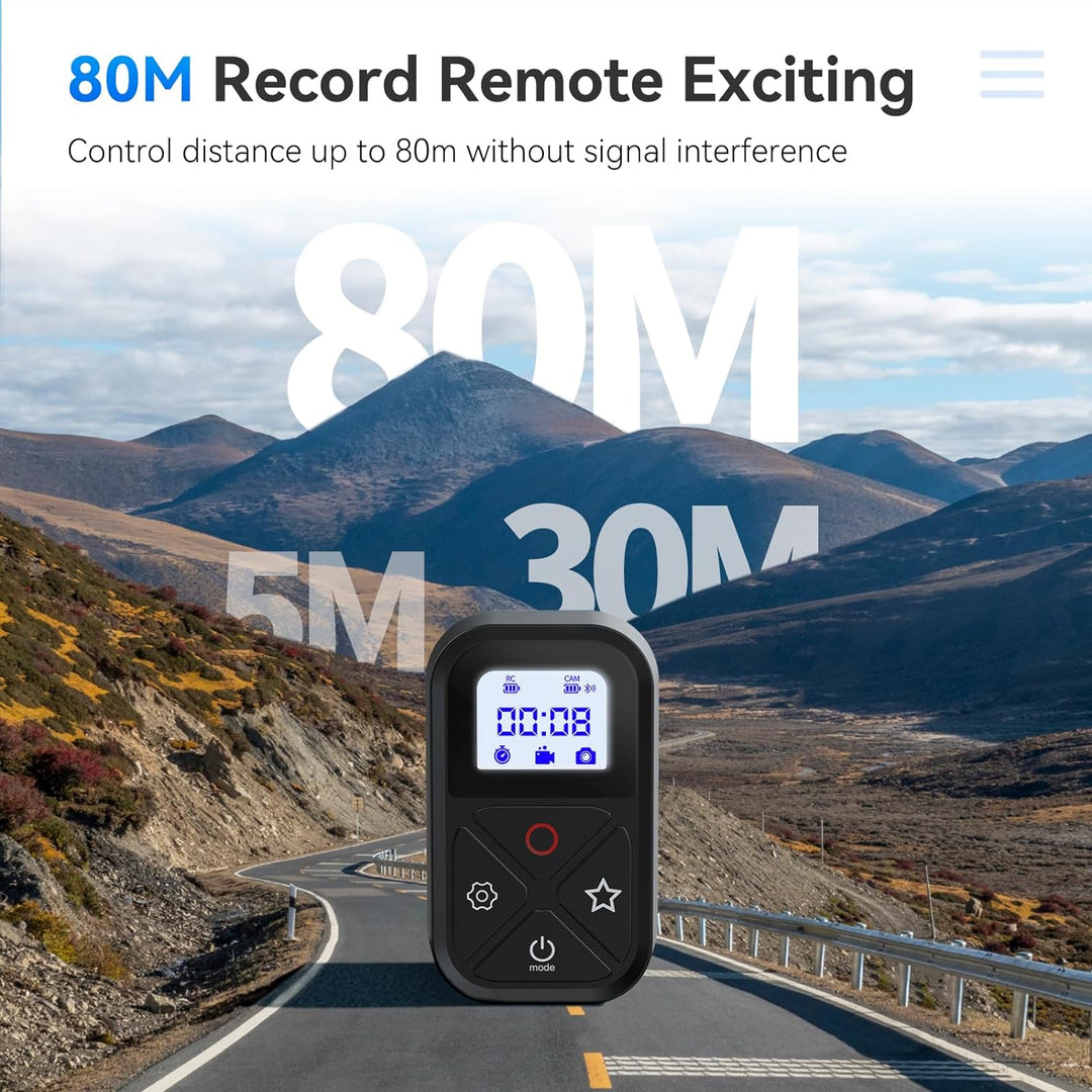 TELESIN Kabellose Bluetooth-Fernbedienung kompatibel mit Gopro Hero 12/11/10/9 8/Max wasserdichte Ka