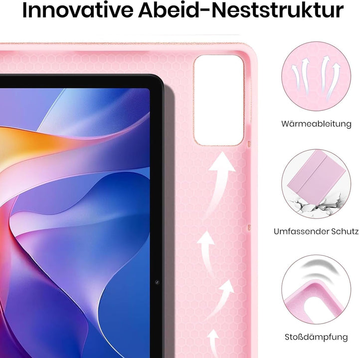 Tastatur hülle für Xiaomi Redmi Pad 2 11" 2025 &amp; Redmi Pad SE (Rosa) | Abnehmbare drahtlose Bluetoot