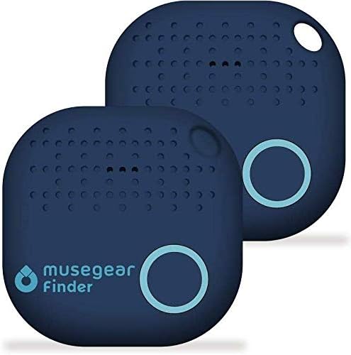 musegear Schlüsselfinder mit Bluetooth App aus Deutschland I Maximaler Datenschutz I dunkelblau 2er
