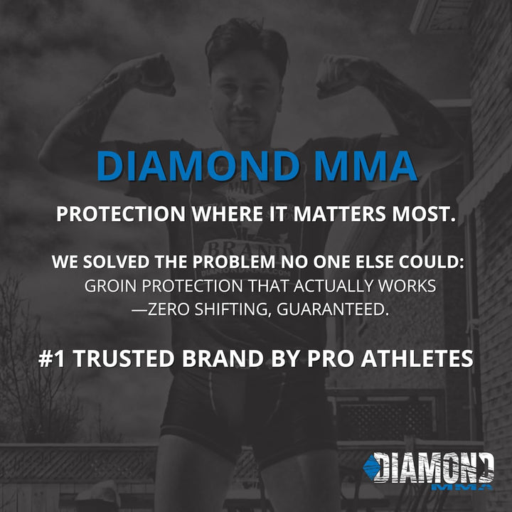 Diamond MMA Vierriemen Jock Strap Supporter mit integrierter athletischer Cup-Tasche für Sport Schwa