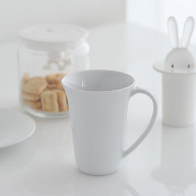 Alessi "KU", 4 Stück Mug aus weissem Porzellan Tasse, Tasse