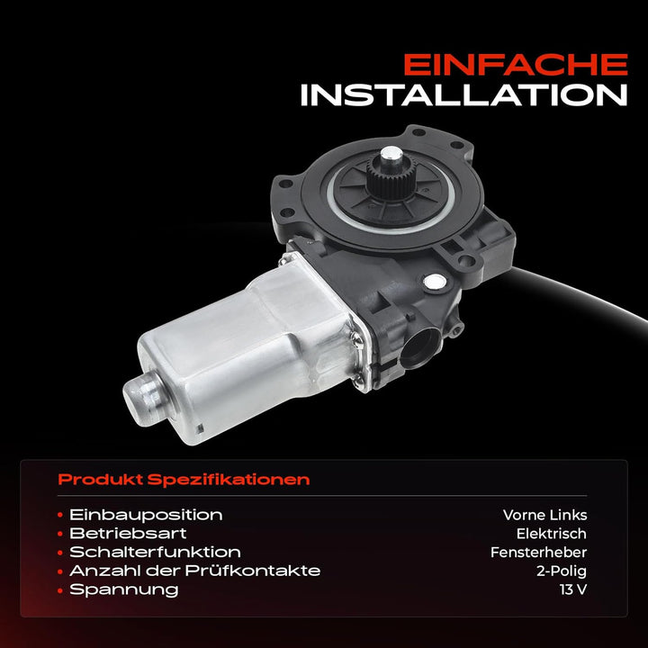 Frankberg Fensterhebermotor Vorne Links 2-Polig Kompatibel mit Santa Fé II CM 2.7L 2006-2007 824502B