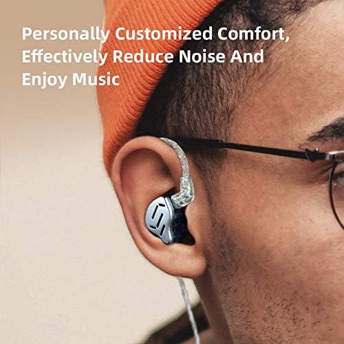 Linsoul KZ Zax 1DD+7BA Hybrid Driver HiFi in-Ear Earphones with Zin Alloy Shell, Detachable 2 Pin 0.