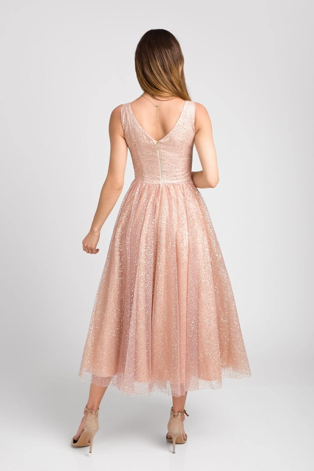 Damen Glitzerkleid | Partykleid Abendkleid Cocktailkleid Ballkleid Abschlussballkleid Hochzeitskleid