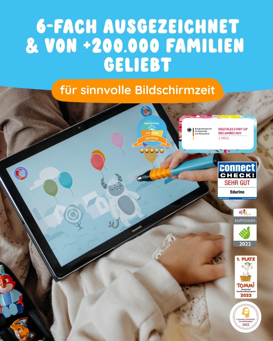 Edurino Figur Niki Erstes Englisch ab 4 Jahren inkl. App | Innovatives & digitales Lernspiel | Spiel