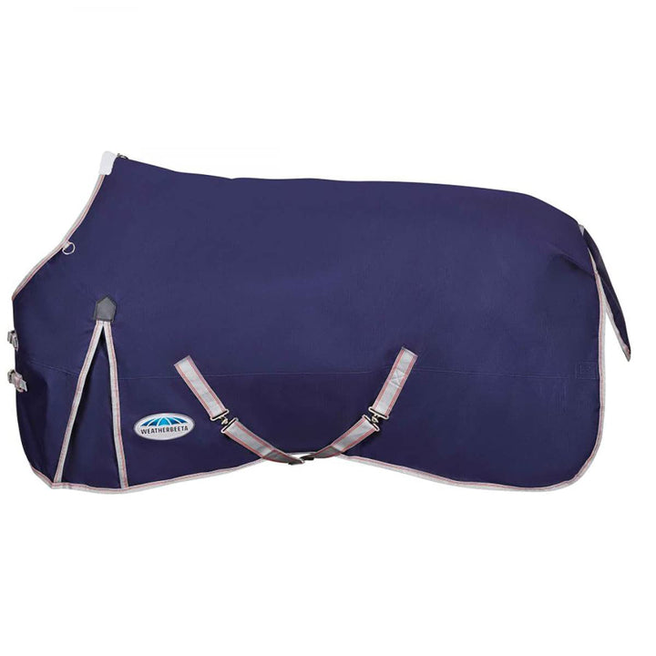 Weatherbeeta Comfitec Standard-Pferdedecke Essential, Halsweite mittelgross 5ft6 Navy Silver Red, 5f