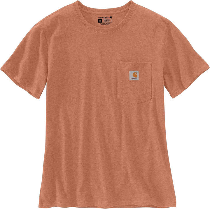 Carhartt Damen Lockere Passform, Schweres Kurzarm Taschen Arbeits-T-Shirt, XS Ingwer Heather
