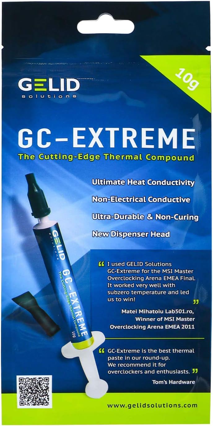 Gelid Solutions GC-Extreme 10gr mit Werkzeug. Wärmeleitpaste für Kühlkörper | Maximale Wärmeleitfähi