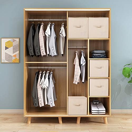 56 (L) x 32 (B) x 33 cm (H), grosser faltbarer Schrank-Aufbewahrungskorb mit Deckel, waschbar, Etike