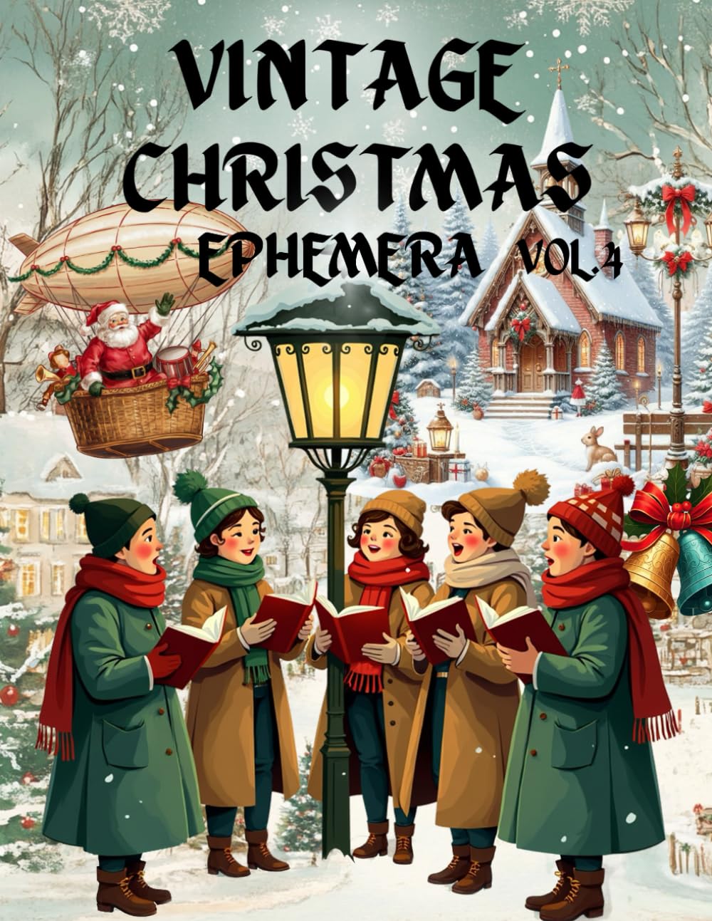 Vintage Christmas Ephemera Book Vol.4: High Quality Images Of Peoples, For Paper Crafts, Scrapbookin