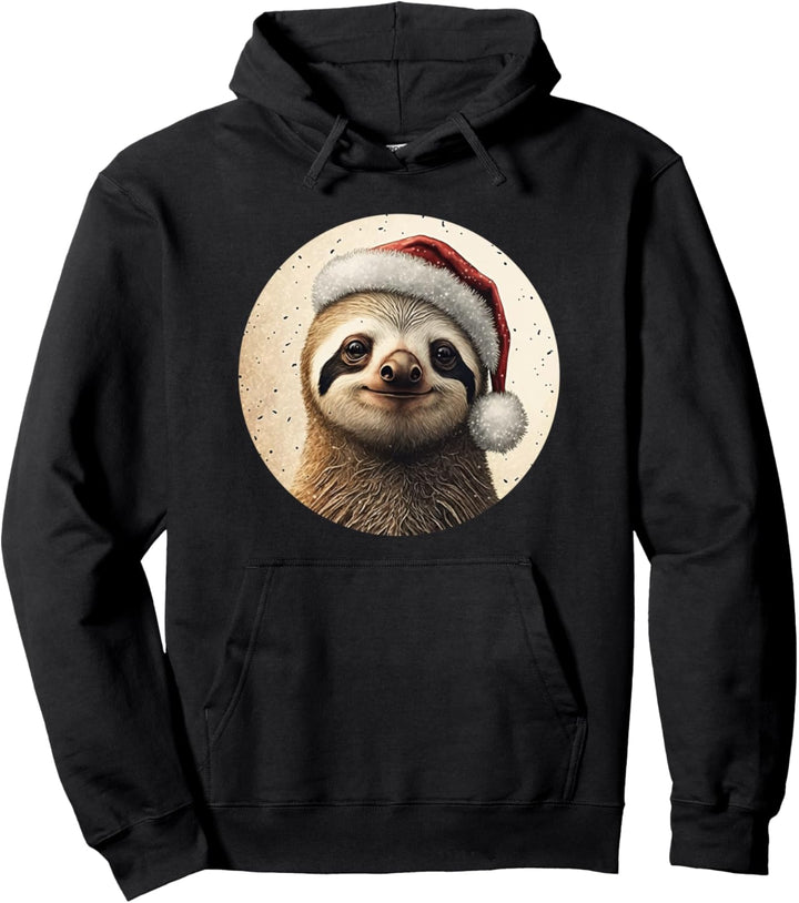 Lustiges Faultier Weihnachten Outfit Faultier Weihnachtsmann Pullover Hoodie
